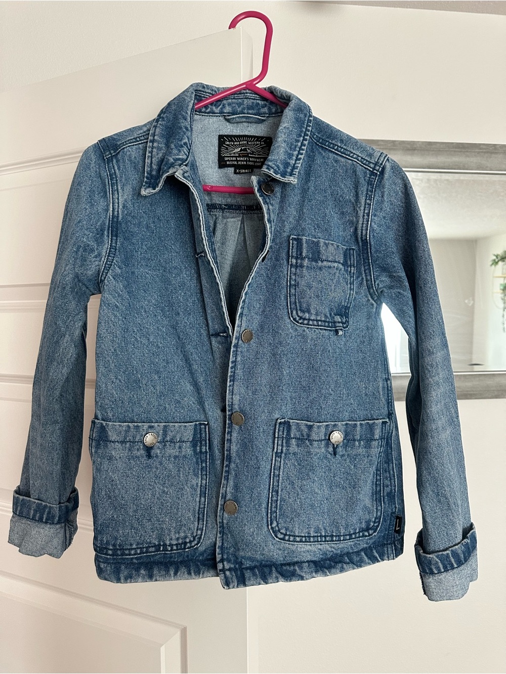 Smith & Rogue Western Co. Women's Light Blue Denim Chore Jacket